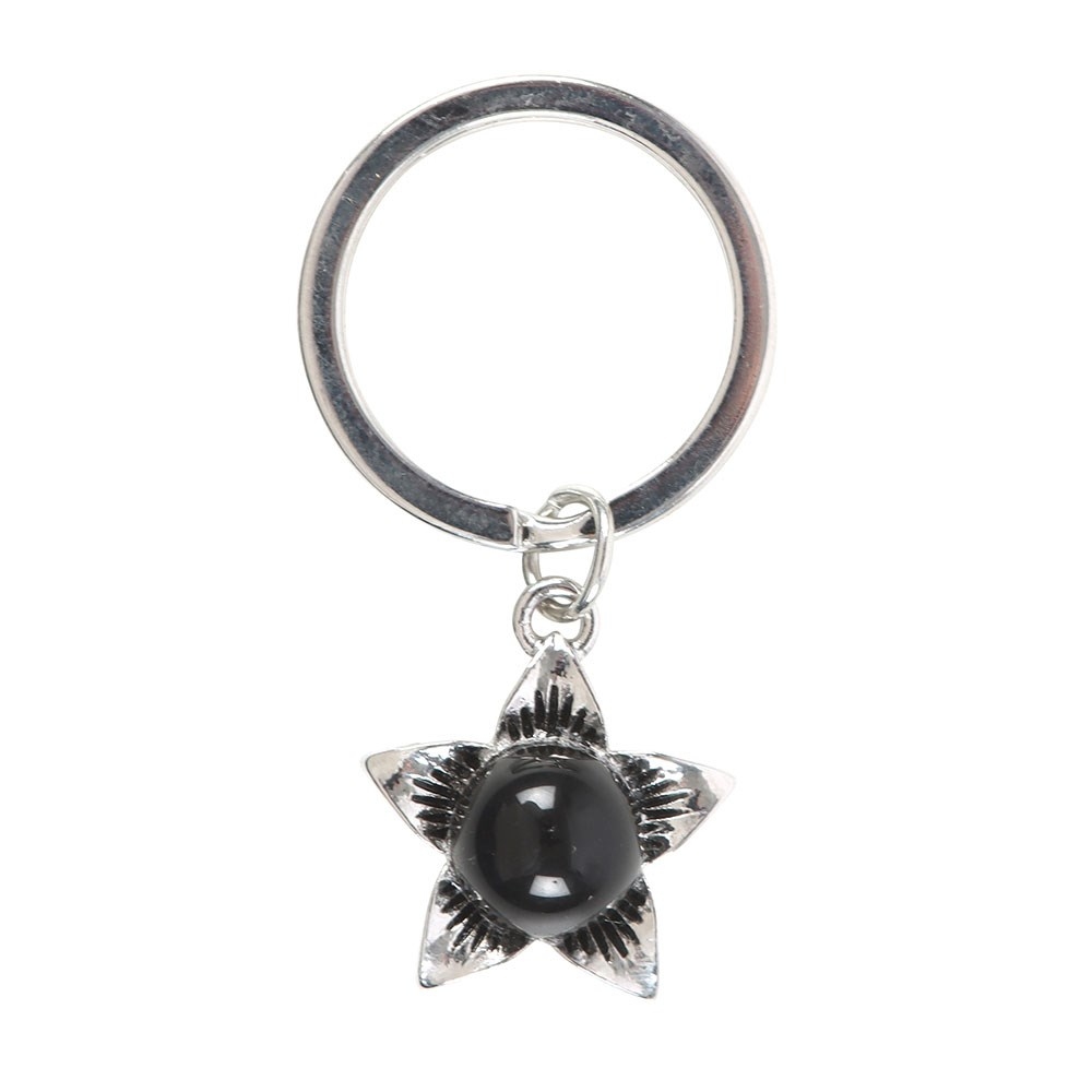 Something Different - Deadly Nightshade with Black Obsidian SchlÃ¼sselring - Mehrfarben